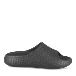 Claquettes NOIR Femme Motif Uni A Enfiler