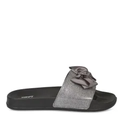 Claquettes NOIR Femme Motif Uni