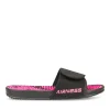 Claquettes NOIR Femme Motif Uni