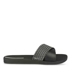 Claquettes NOIR Femme Motif Uni A Enfiler