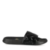 Claquettes NOIR Femme Motif Uni A Enfiler