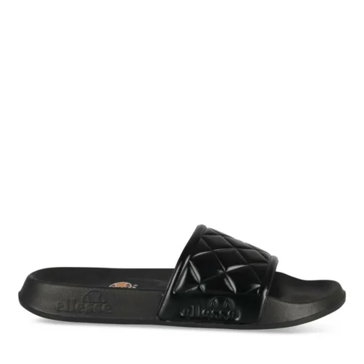 Claquettes NOIR Femme Motif Uni A Enfiler