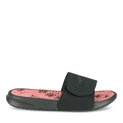 Claquettes NOIR Femme Motif Uni A Enfiler