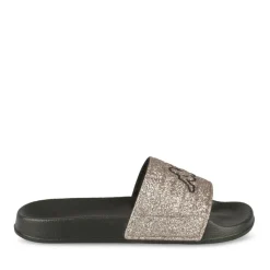 Claquettes NOIR Femme Motif Paillettes A Enfiler