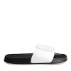 Claquettes NOIR Femme Motif Uni A Enfiler