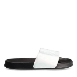 Claquettes NOIR Femme Motif Uni A Enfiler