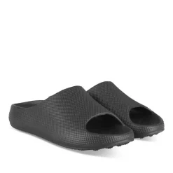 Claquettes NOIR Femme Motif Uni A Enfiler