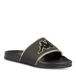 Claquettes NOIR Femme Motif Uni A Enfiler