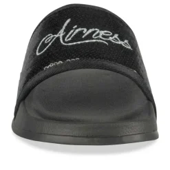 Claquettes NOIR Femme Motif Uni A Enfiler