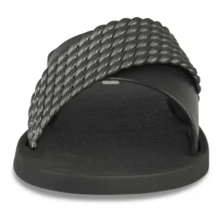 Claquettes NOIR Femme Motif Uni A Enfiler