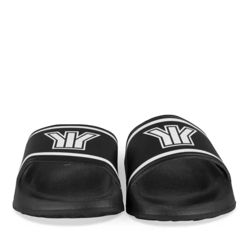 Claquettes NOIR Femme Motif Uni A Enfiler