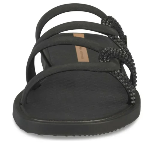 Claquettes NOIR Femme Motif Uni A Enfiler