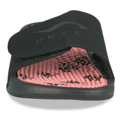 Claquettes NOIR Femme Motif Uni A Enfiler