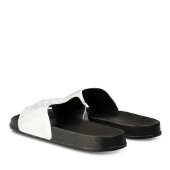Claquettes NOIR Femme Motif Uni A Enfiler