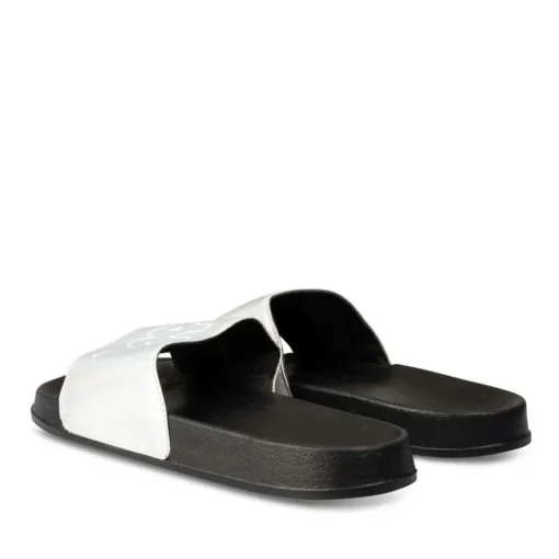 Claquettes NOIR Femme Motif Uni A Enfiler