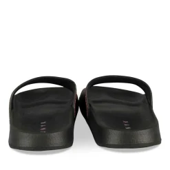 Claquettes NOIR Femme Motif Uni A Enfiler