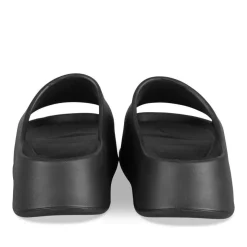 Claquettes NOIR Femme Motif Uni A Enfiler