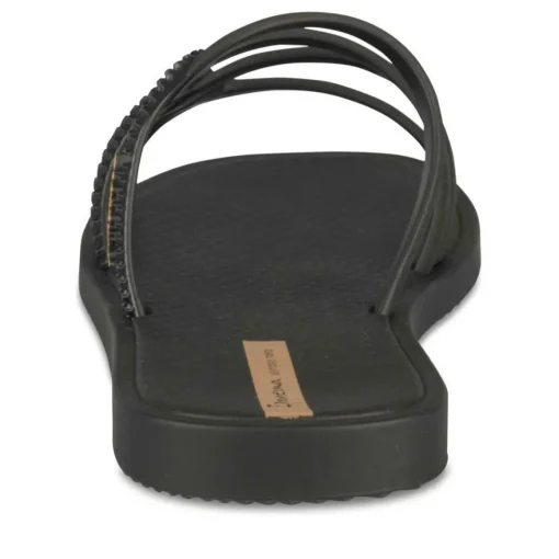 Claquettes NOIR Femme Motif Uni A Enfiler