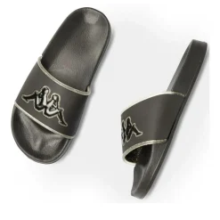 Claquettes NOIR Femme Motif Uni A Enfiler
