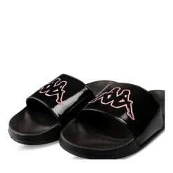 Claquettes NOIR Femme Motif Uni A Enfiler