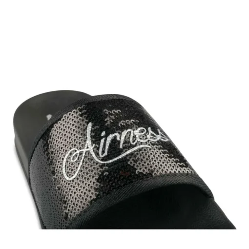 Claquettes NOIR Femme Motif Uni A Enfiler