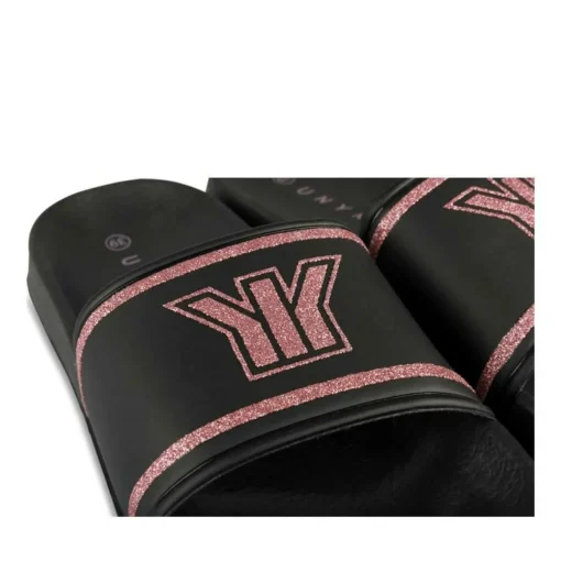 Claquettes NOIR Femme Motif Uni A Enfiler