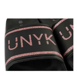 Claquettes NOIR Femme Motif Uni A Enfiler
