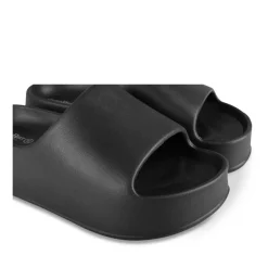 Claquettes NOIR Femme Motif Uni A Enfiler