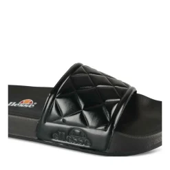 Claquettes NOIR Femme Motif Uni A Enfiler