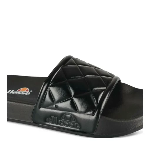 Claquettes NOIR Femme Motif Uni A Enfiler