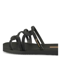 Claquettes NOIR Femme Motif Uni A Enfiler
