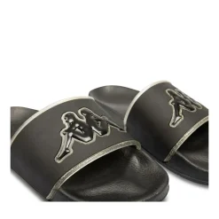 Claquettes NOIR Femme Motif Uni A Enfiler