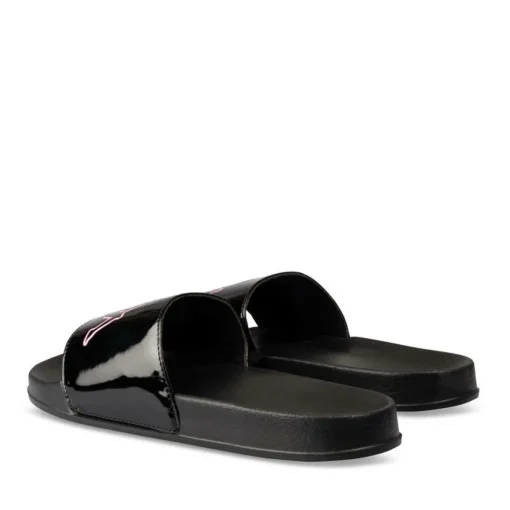 Claquettes NOIR Femme Motif Uni A Enfiler