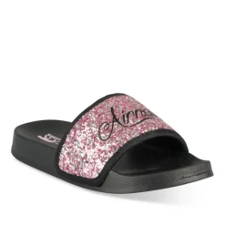 Claquettes NOIR Fille Motif Uni A Enfiler