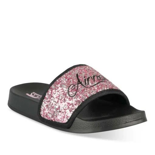 Claquettes NOIR Fille Motif Uni A Enfiler