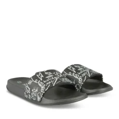 Claquettes NOIR Garçon Motif Uni A Enfiler