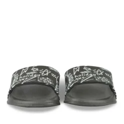 Claquettes NOIR Garçon Motif Uni A Enfiler