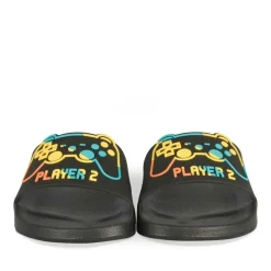 Claquettes NOIR Garçon Motif Uni A Enfiler