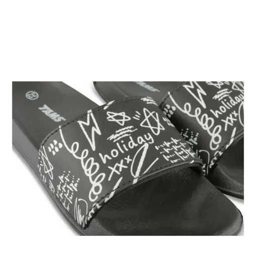 Claquettes NOIR Garçon Motif Uni A Enfiler