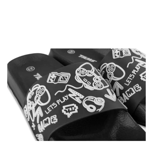 Claquettes NOIR Garçon Motif Uni A Enfiler