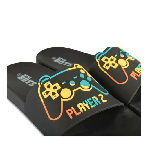 Claquettes NOIR Garçon Motif Uni A Enfiler