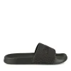 Claquettes NOIR Homme Motif Uni A Enfiler