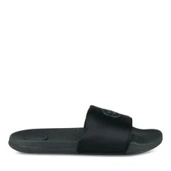 Claquettes NOIR Homme Motif Uni A Enfiler