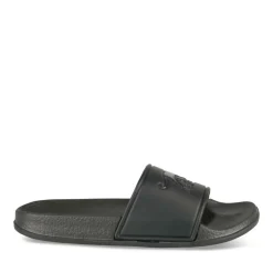 Claquettes NOIR Homme Motif Uni A Enfiler