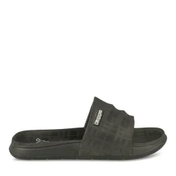 Claquettes NOIR Homme Motif Uni A Enfiler