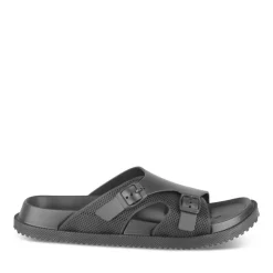 Claquettes NOIR Homme Motif Uni A Enfiler