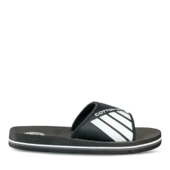 Claquettes NOIR Homme Motif Uni A Enfiler