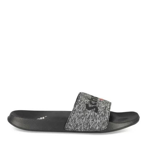 Claquettes NOIR Homme Motif Uni A Enfiler