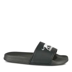 Claquettes NOIR Homme Motif Uni A Enfiler