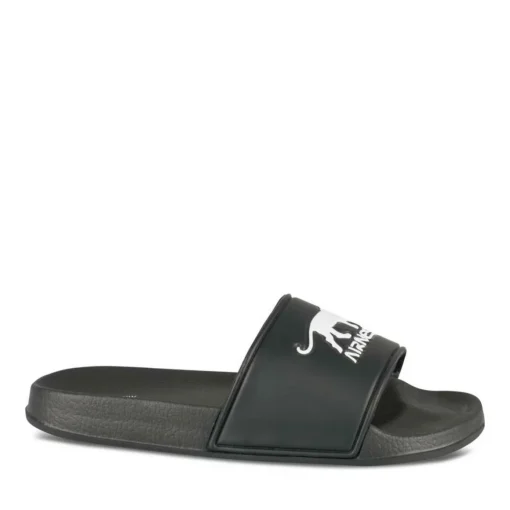 Claquettes NOIR Homme Motif Uni A Enfiler